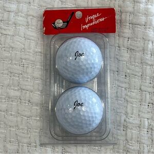 Spalding Unique Impressions Golf Balls | 2 Pack “Joe” NIB Vintage